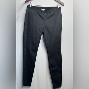 Eileen Fisher Black Pull On Coated Organic Cotton pants size‎ small
